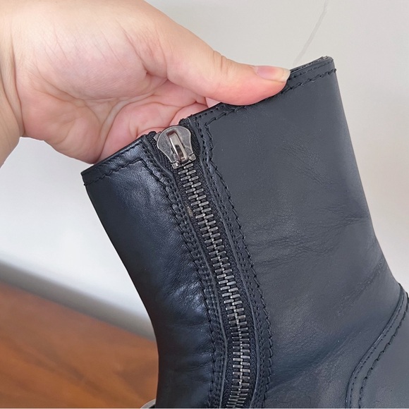 Alexander McQueen • black calfskin boot chunky silver metal studded moto - Picture 15 of 16